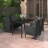 Image de vidaXL Ensemble à manger de jardin coussins 5 pcs Résine tressée Verre