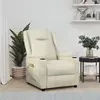 Image de vidaXL Fauteuil de massage blanc crème similicuir