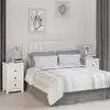 Image de vidaXL Tables de chevet 2 pcs Blanc 40x35x61,5 cm Bois de pin massif