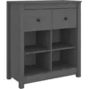 Image de vidaXL Buffet Gris 70x35x80 cm Bois massif de pin