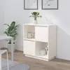 Image de vidaXL Buffet blanc 74x35x80 cm bois massif de pin