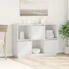 Image de vidaXL Buffet Blanc 110,5x35x80 cm Bois massif de pin