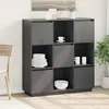 Image de vidaXL Buffet Gris 110,5x35x117 cm Bois massif de pin