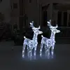 Image de vidaXL Rennes de Noël 2 pcs 80 LED Blanc froid Acrylique