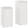Image de vidaXL Meubles TV 2 pcs Muraux Suspendus Flottants Centres de Divertissement Meubles de Rangement Salle de Séjour Salon Blanc Bois Massif de Pin