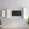 Image de vidaXL Meubles TV 3 pcs Blanc Bois massif de pin