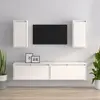 Image de vidaXL Meubles TV 4 pcs Blanc Bois massif de pin