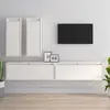 Image de vidaXL Meubles TV 4 pcs Blanc Bois massif de pin