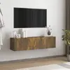 Image de vidaXL Armoire murale TV Chêne fumé 120x30x30 cm Bois d'ingénierie