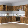 Image de vidaXL Armoire suspendue "Lyon" Chêne fumé 60 x 31 x 60 cm Bois d'ingénierie