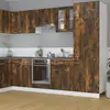 Image de vidaXL Vitrine suspendue "Lyon" Chêne fumé 60 x 31 x 60 cm Bois d'ingénierie