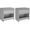 Image de vidaXL Tables de chevet 2 pcs Sonoma gris 40x30x39cm Bois d'ingénierie
