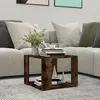 Image de vidaXL Table basse Chêne fumé 40x40x30 cm Bois d'ingénierie