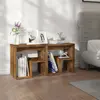 Image de vidaXL Tables de chevet 2 pcs Chêne fumé 40x30x40 cm Bois d'ingénierie
