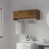 Image de vidaXL Garde-robe Chêne fumé 100x32,5x35 cm Bois d'ingénierie