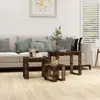 Image de vidaXL Tables gigognes 3 pcs Chêne fumé Bois d'ingénierie