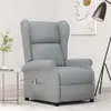 Image de vidaXL Fauteuil inclinable électrique à oreilles gris clair tissu