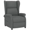 Image de vidaXL Fauteuil inclinable électrique à oreilles gris foncé tissu