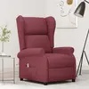 Image de vidaXL Fauteuil inclinable électrique à oreilles rouge bordeaux tissu