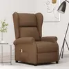 Image de vidaXL Fauteuil inclinable électrique à oreilles marron tissu