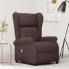 Image de vidaXL Fauteuil inclinable électrique à oreilles marron foncé tissu
