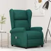 Image de vidaXL Fauteuil inclinable électrique à oreilles vert foncé tissu
