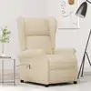 Image de vidaXL Fauteuil inclinable électrique à oreilles crème tissu