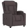 Image de vidaXL Fauteuil inclinable électrique Marron foncé Tissu
