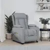 Image de vidaXL Fauteuil électrique de massage Gris clair Tissu