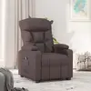 Image de vidaXL Fauteuil inclinable électrique Marron foncé Tissu