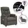Image de vidaXL Fauteuil électrique de massage Gris foncé Tissu
