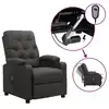 Image de vidaXL Fauteuil inclinable électrique Gris foncé Tissu