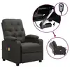 Image de vidaXL Fauteuil électrique de massage Gris foncé Tissu