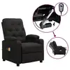 Image de vidaXL Fauteuil électrique de massage Noir Tissu