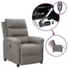 Image de vidaXL Fauteuil inclinable électrique Gris clair Tissu