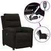 Image de vidaXL Fauteuil inclinable électrique Noir Tissu
