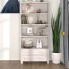 Image de vidaXL Buffet HAMAR Bois massif de pin Blanc