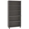 Image de vidaXL Buffet HAMAR Bois massif de pin Gris clair