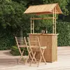 Image de vidaXL Mobilier de bar 3 pcs Bambou