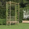 Image de vidaXL Banc de jardin avec pergola 116 cm Bambou