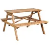 Image de vidaXL Table de pique-nique 115x115x81 cm Bambou