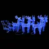 Image de vidaXL Décoration de Noël Rennes et traîneau 320 LED Acrylique