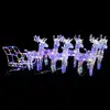 Image de vidaXL Décoration de Noël Rennes et traîneau 320 LED Acrylique