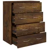 Image de vidaXL Buffet avec 4 tiroirs 60x30,5x71 cm Chêne fumé