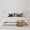 Image de vidaXL Tables de chevet 2 pcs avec tiroir Blanc brillant