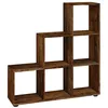 Image de vidaXL Bibliothèque escalier Chêne fumé 107 cm Bois d'ingénierie