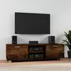Image de vidaXL Meuble TV Chêne fumé 140x40,5x35 cm Bois d'ingénierie