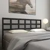 Image de vidaXL Tête de lit Noir 205,5x4x100 cm Bois massif de pin