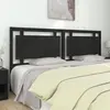 Image de vidaXL Tête de lit Noir 205,5x4x100 cm Bois massif de pin