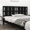 Image de vidaXL Tête de lit Noir 185,5x4x100 cm Bois massif de pin